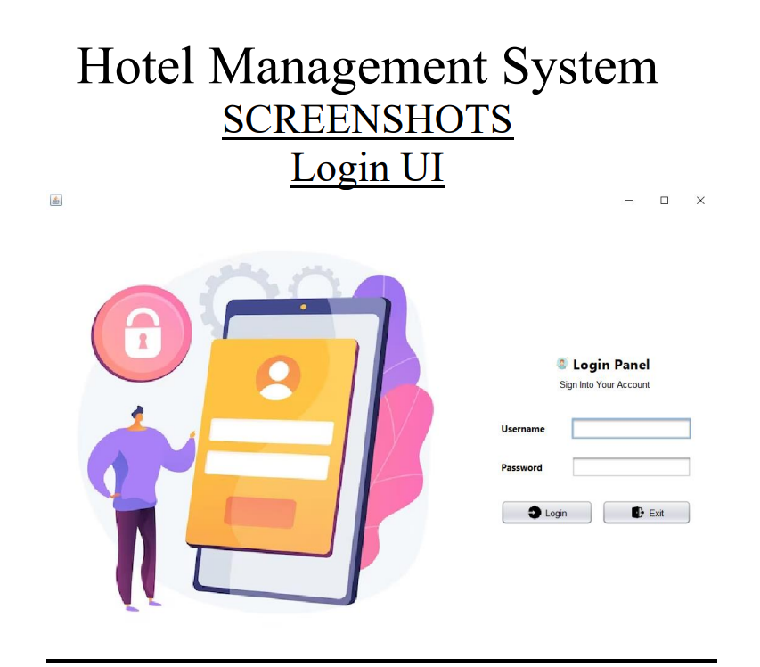 Hotel Management System — Login Screen